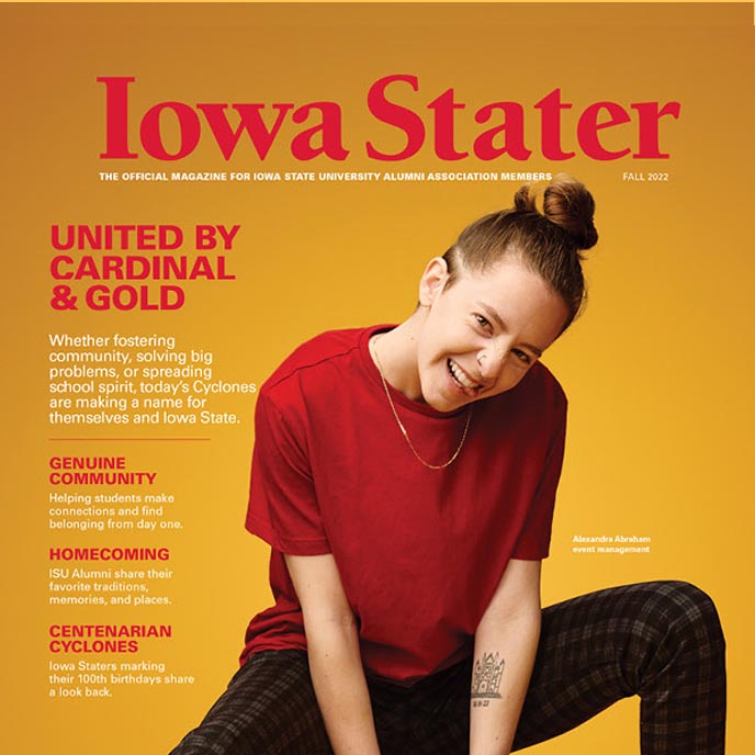 A grid of four Iowa Stater magazine covers.
